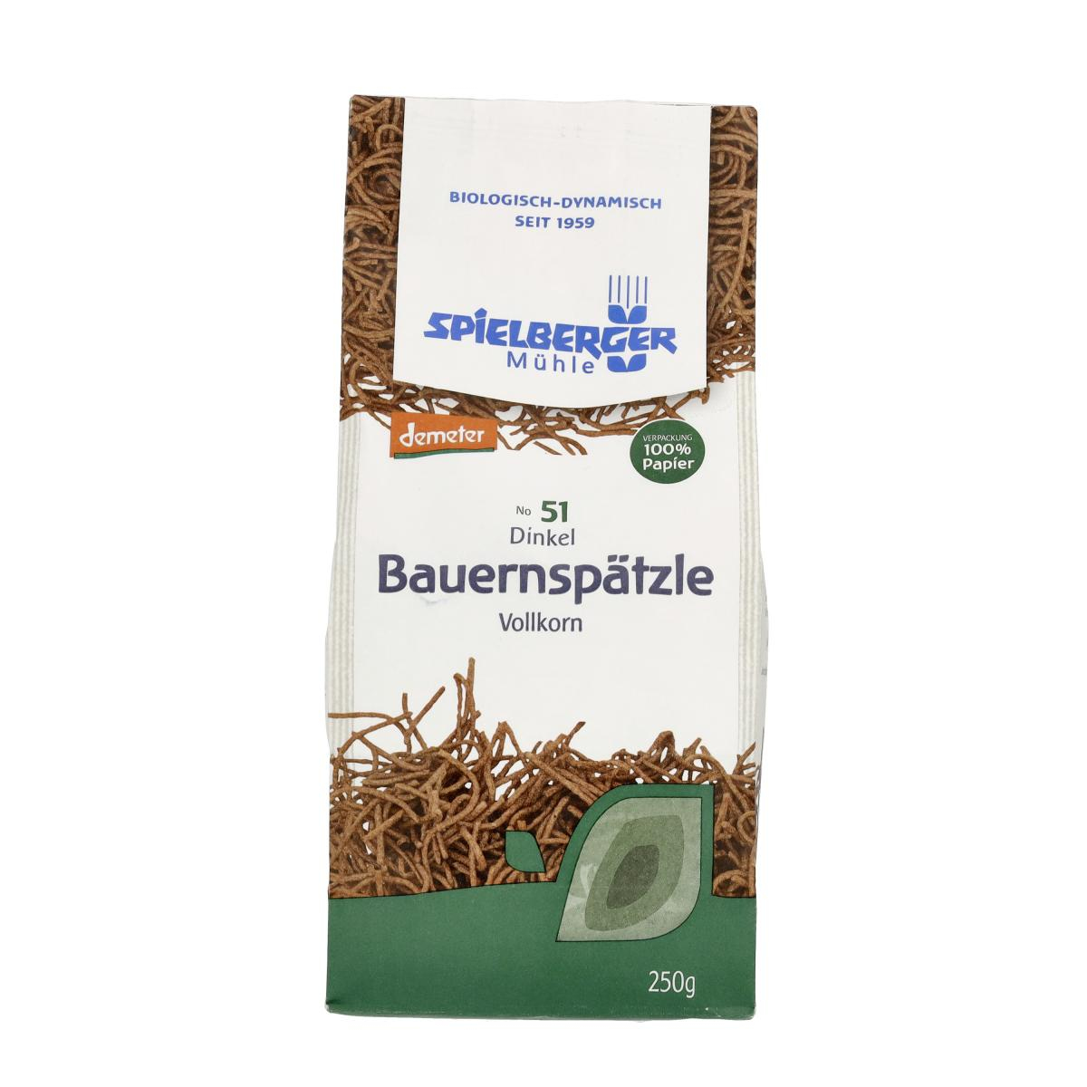 Dinkel Bauernspätzle, vollkorn, demeter