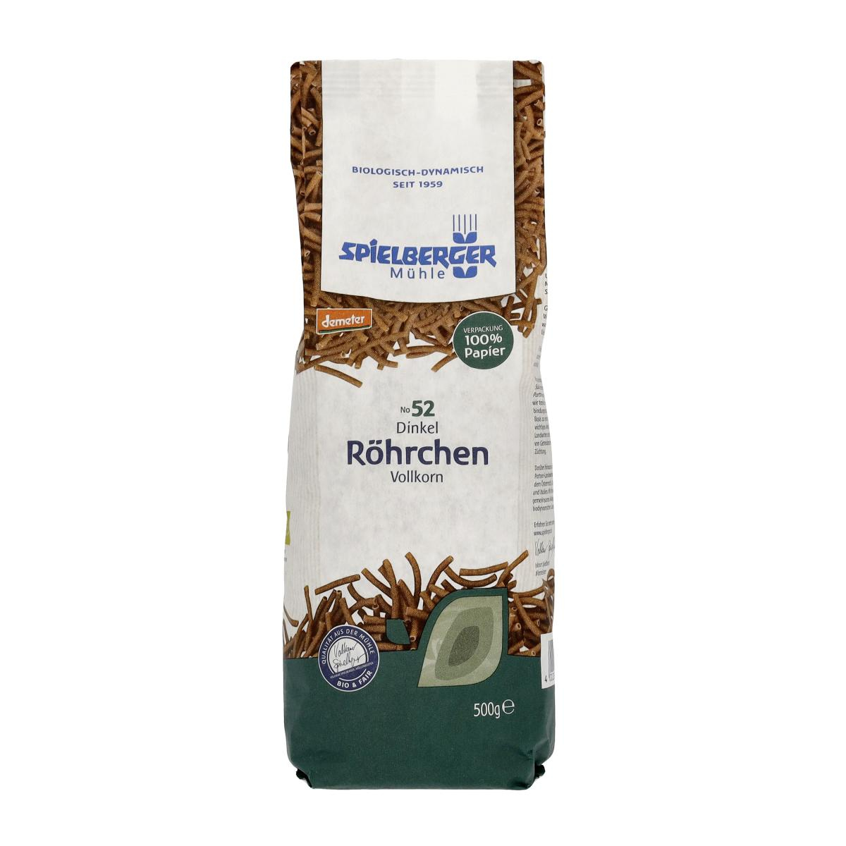 Dinkel Röhrchen, vollkorn, demeter