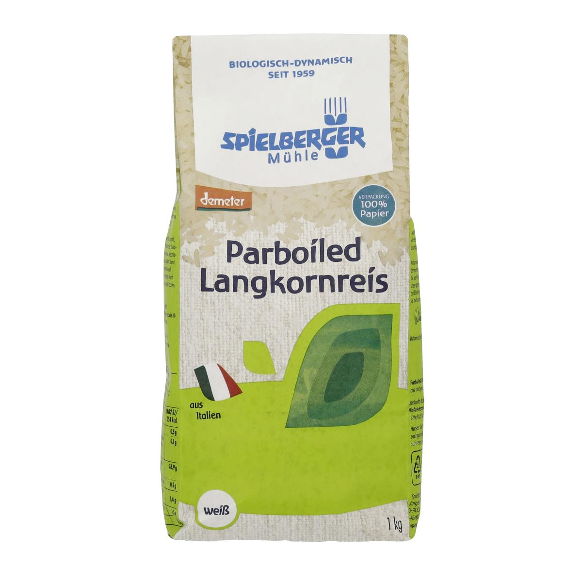 Parboiled-Reis, Langkorn, weiß, demeter