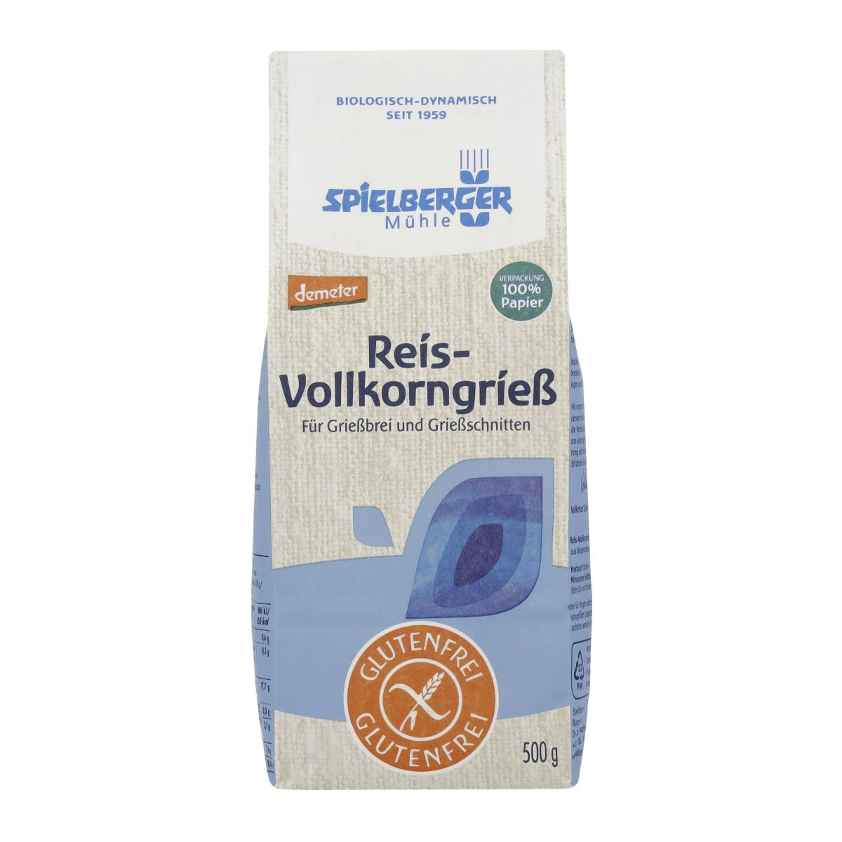 Reis-Vollkorngrieß, glutenfrei, demeter