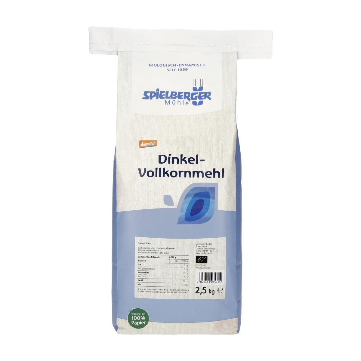 Dinkel-Vollkornmehl, demeter