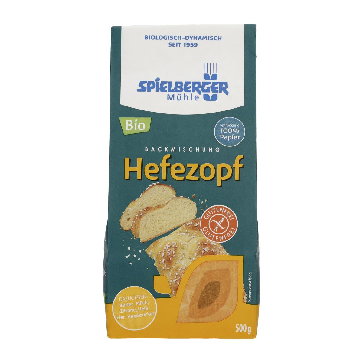 Hefezopf Backmischung, glutenfrei, kbA