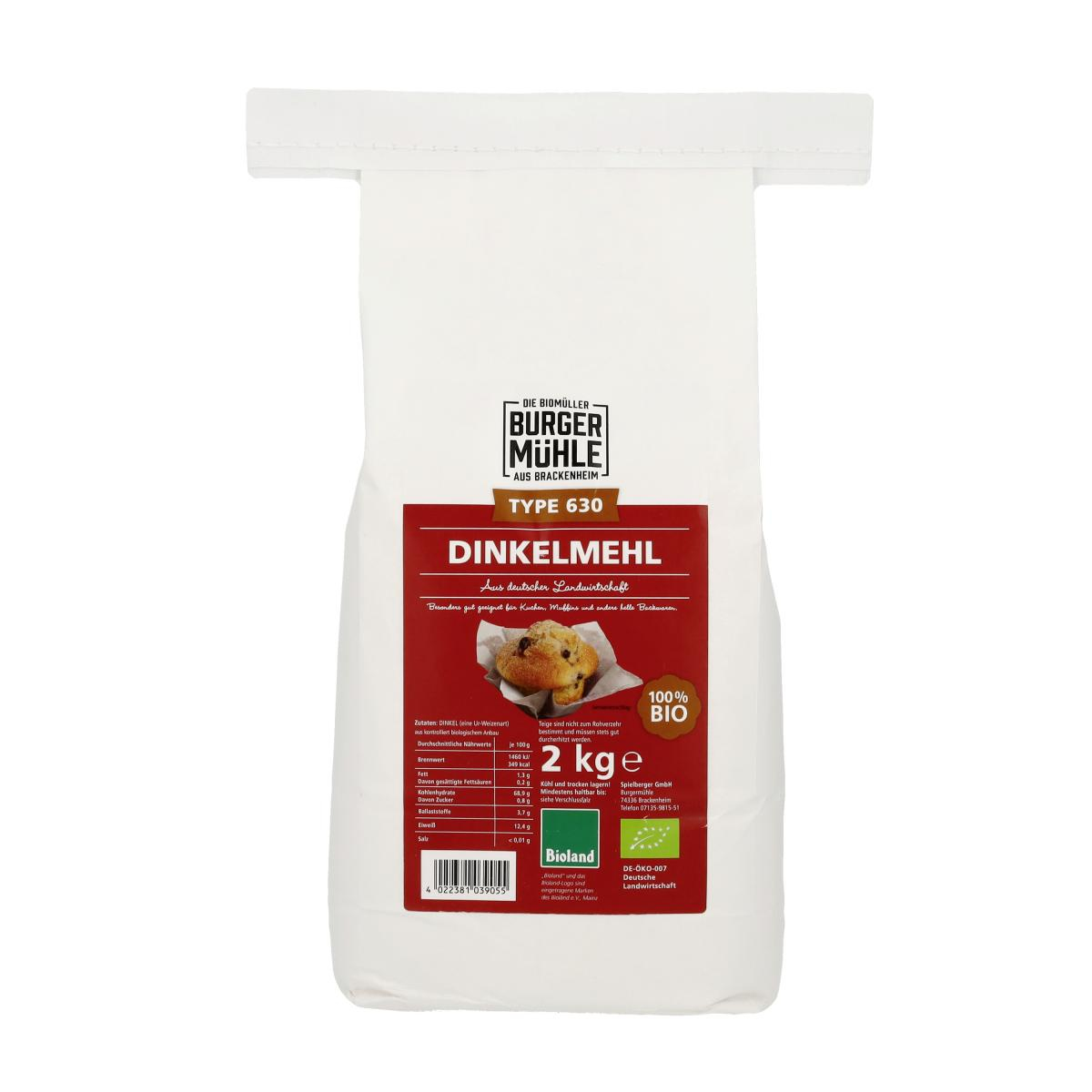 BM Bio-Dinkelmehl 630, bioland, Burgermühle