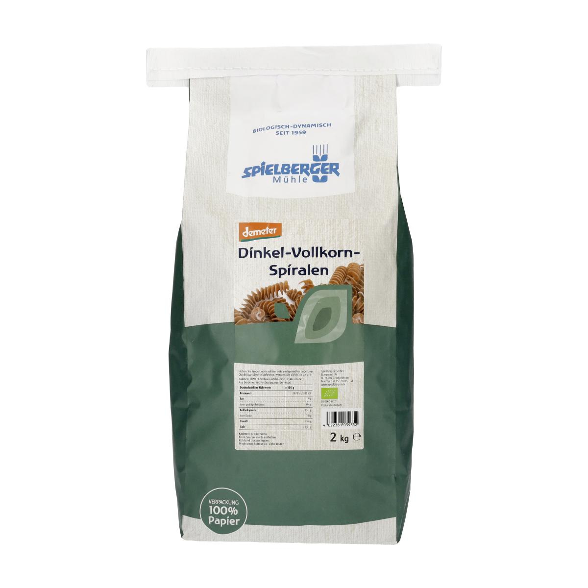 Dinkel Spiralen, vollkorn, demeter