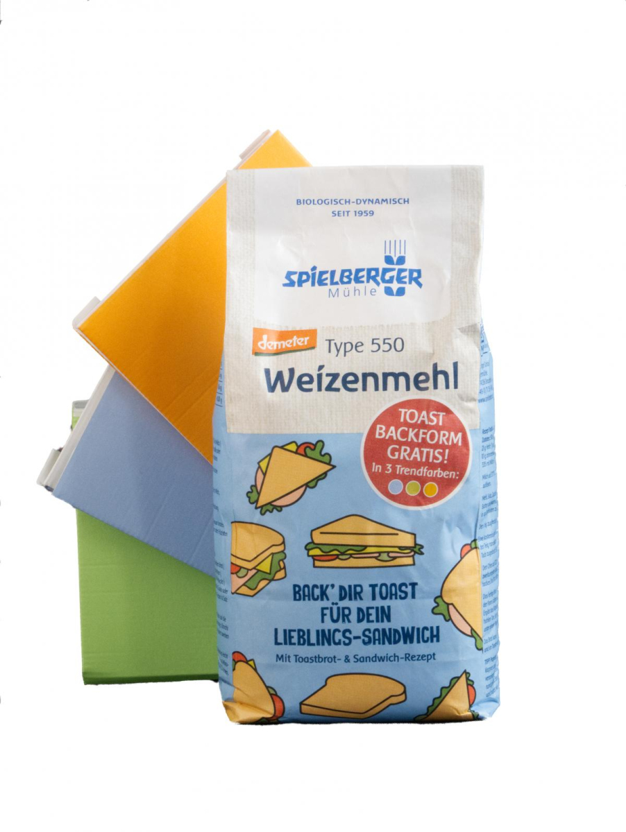 Weizenmehl Type 550, demeter, m. Papierbackform KAMPAGNE